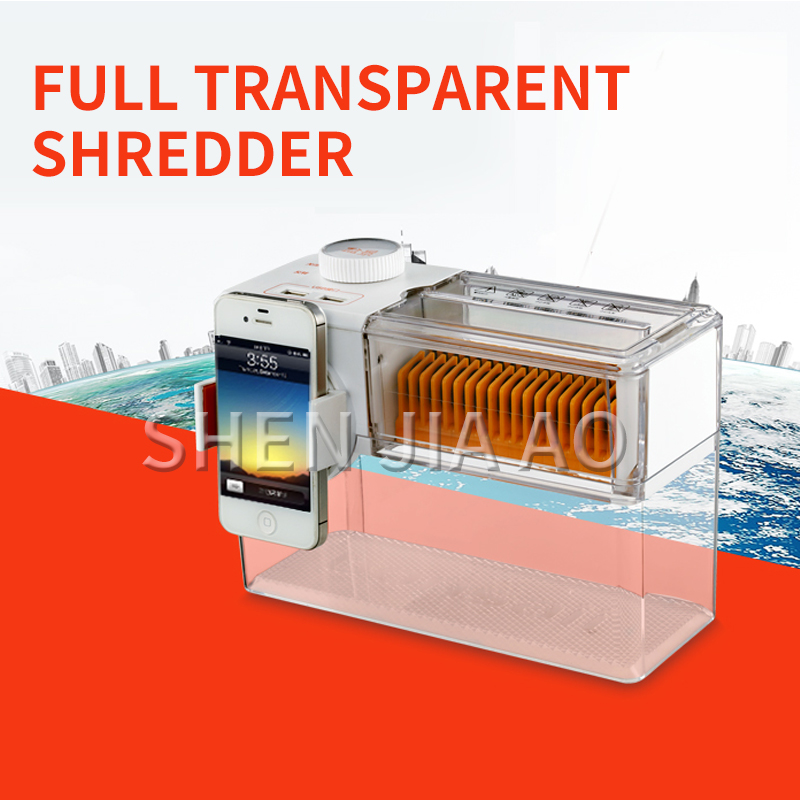 Home Office Paper Shredder - T100 usb シュレッダーオフィスポータブル電気小型シュレッダーミニホームデスクトップオフィスシュレッダー 3 レベル秘密電話ホルダー付き