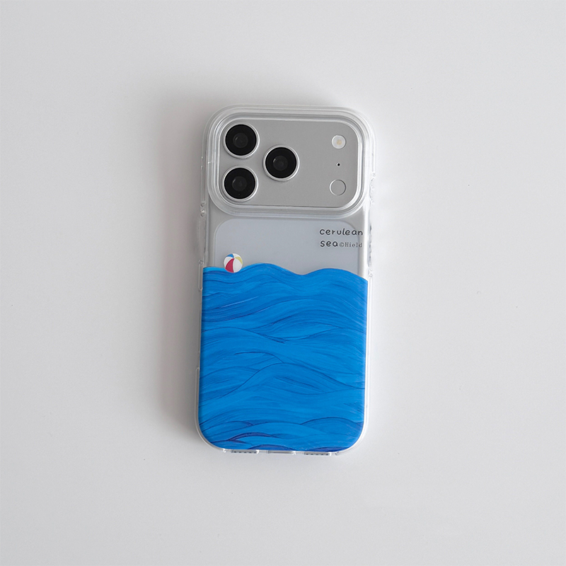 Home Office Pro - 油絵風海面テクスチャのiPhoneケース iPhone 17 Air 16 Pro