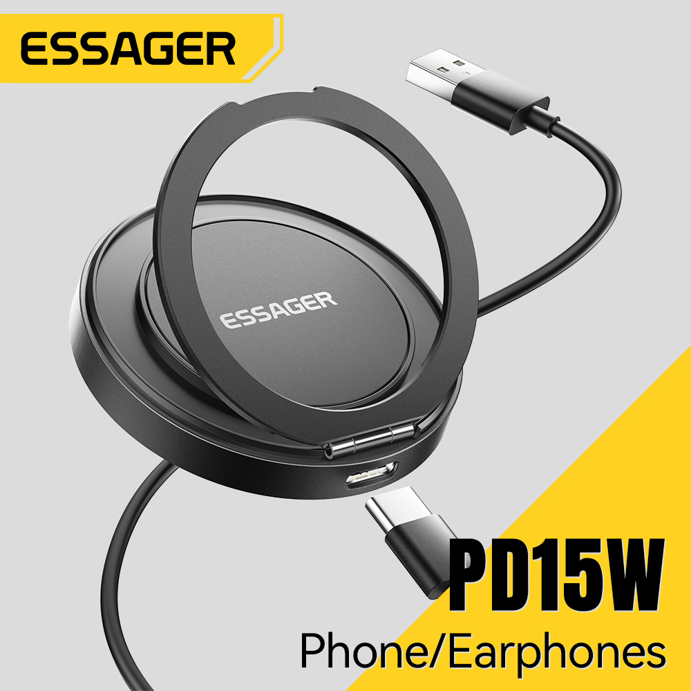 Desk Charging Station - Essager 磁気ワイヤレス充電器 15 ワットケーブル付き iPhone 14
