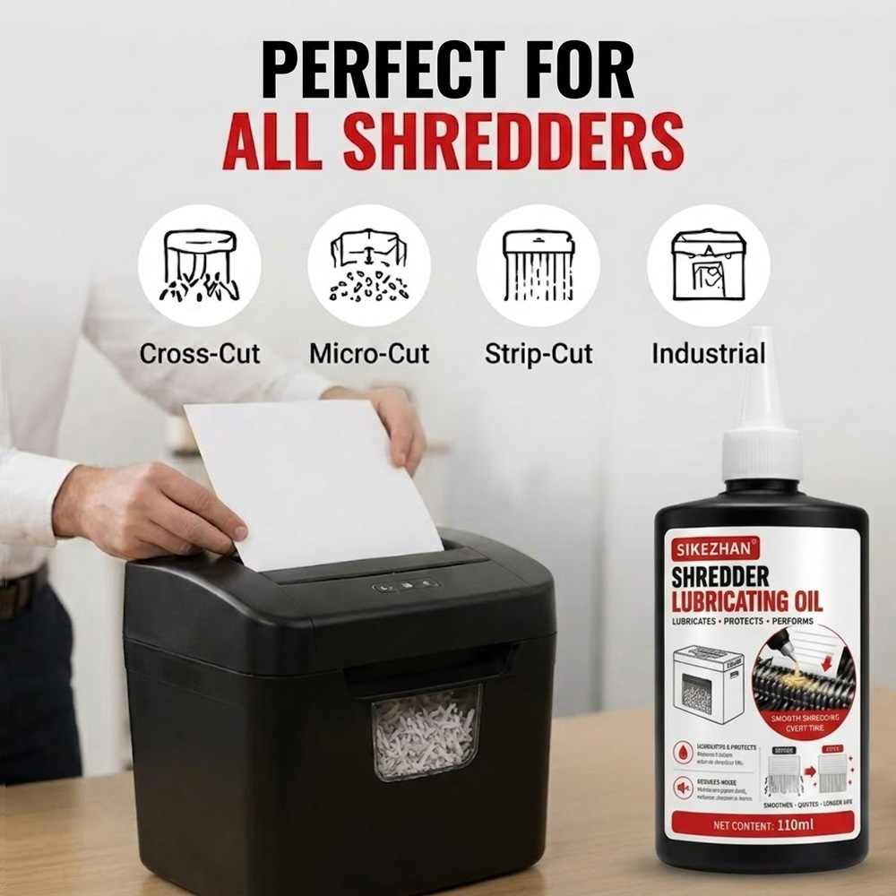 Home Office Paper Shredder - 110 ミリリットルシュレッダー潤滑油詰まり防止ペーパーカッターメンテナンス液オフィス家庭用ペーパーシュレッダーマシンブレード用