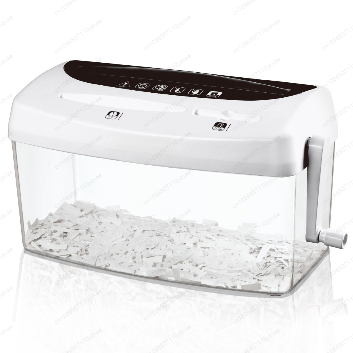 Home Office Paper Shredder - 手動ハンドクランクシュレッダー、ホームオフィス用のポータブルデスクトップツール、静かで電気不要