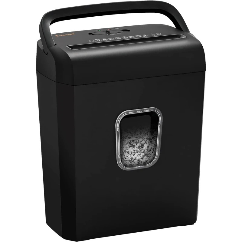 Home Office Paper Shredder - Bonsaii 6枚用マイクロカットシュレッダー、P-4高セキュリティ、家庭および小規模オフィス用、クレジットカード/ホッチキス針/クリップをシュレッド化