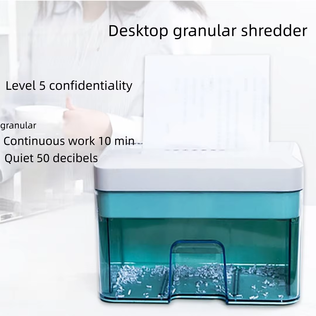 Home Office Paper Shredder - 5段階セキュリティデスクトップドロワーオフィス家庭用穀物型電動シュレッダードキュメントシュレッダーは、2mmに細かく破砕します。