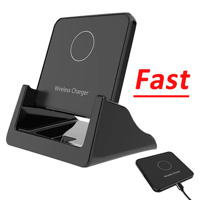 Desk Charging Station - ワイヤレス充電パッドスタンド デスクトップ 超薄型 モバイルフォン急速充電ドックステーション iPhone17 16