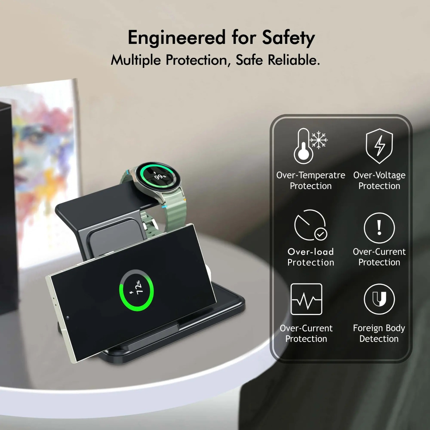 デスクトップ3-in-1ワイヤレス充電ステーション（Sams - Desk Charging Station のレビューと価格