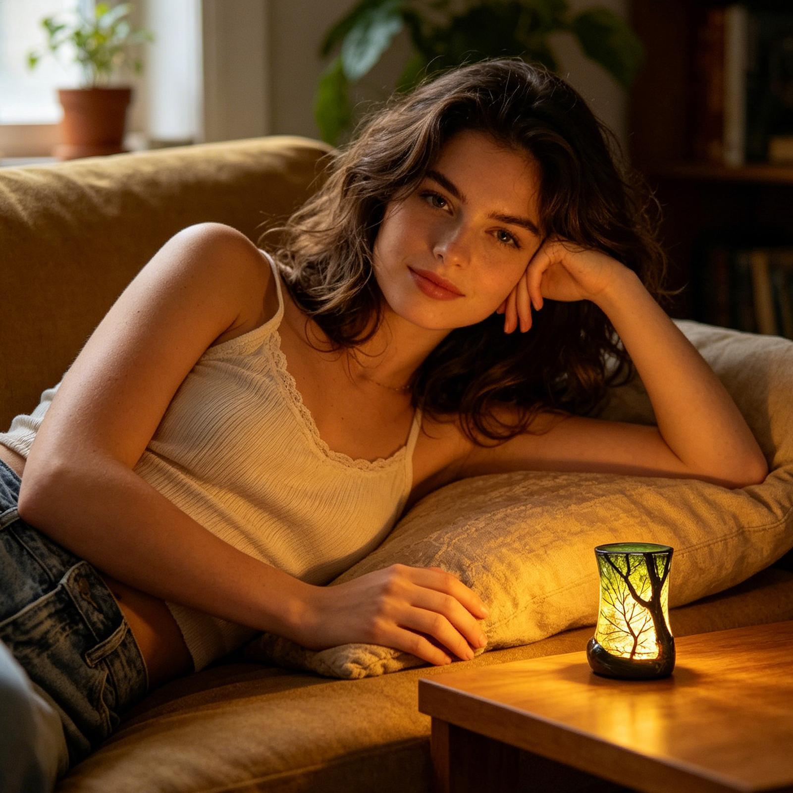 ベッドサイドテーブルランプ フォレストナイトライト 装飾的な - Desk Lamp Led のレビューと価格