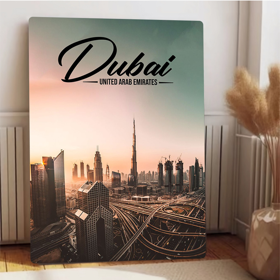 ドバイの都市景観メタルウォールアートUAEスカイライン装飾モ - Home Office Dubai のレビューと価格