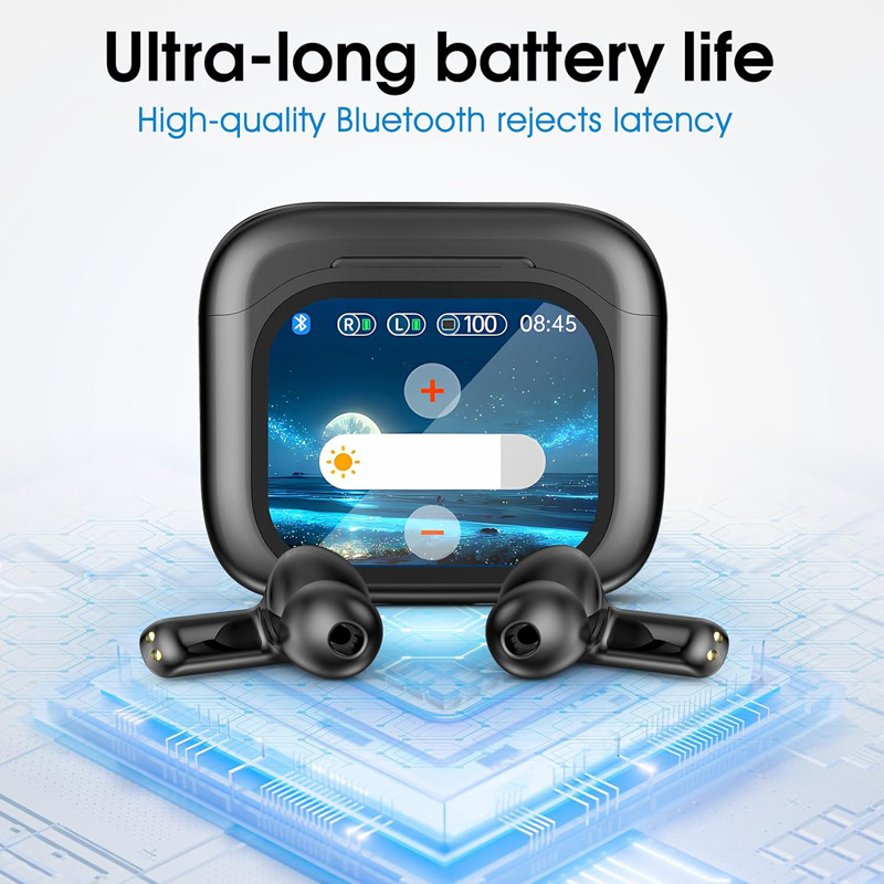 スマートAI翻訳機能付きBluetoothイヤホン LCDデ - Noise Canceling Headphones のレビューと価格