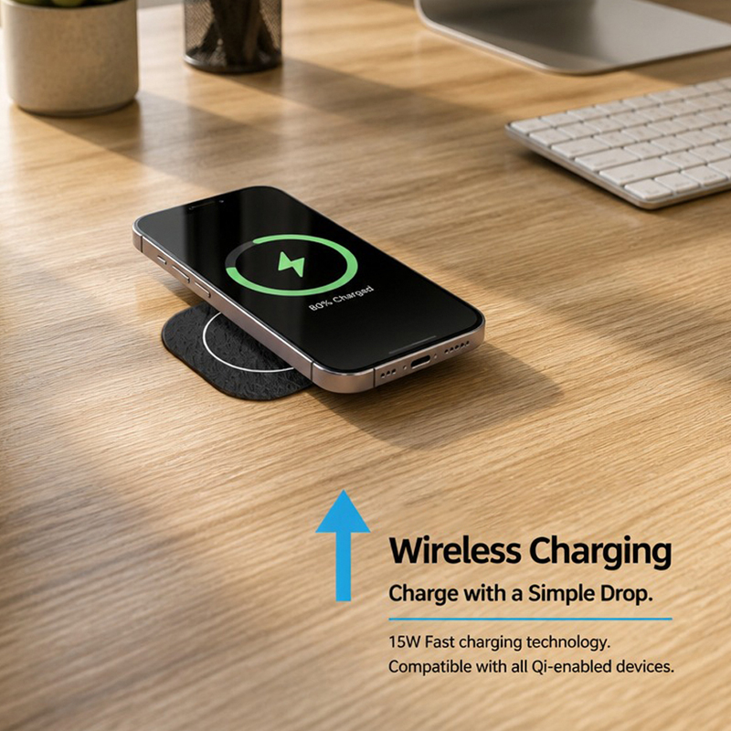 埋め込み式デスクワイヤレス充電器 15W急速充電 隠し家具テ - Desk Charging Station のレビューと価格