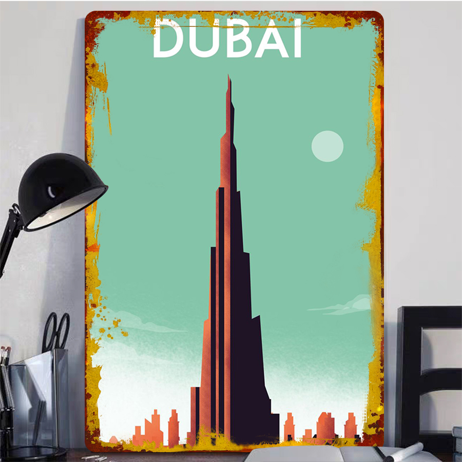 ドバイのスカイラインメタルウォールアート、ブルジュ・ハリファ - Home Office Dubai のレビューと価格