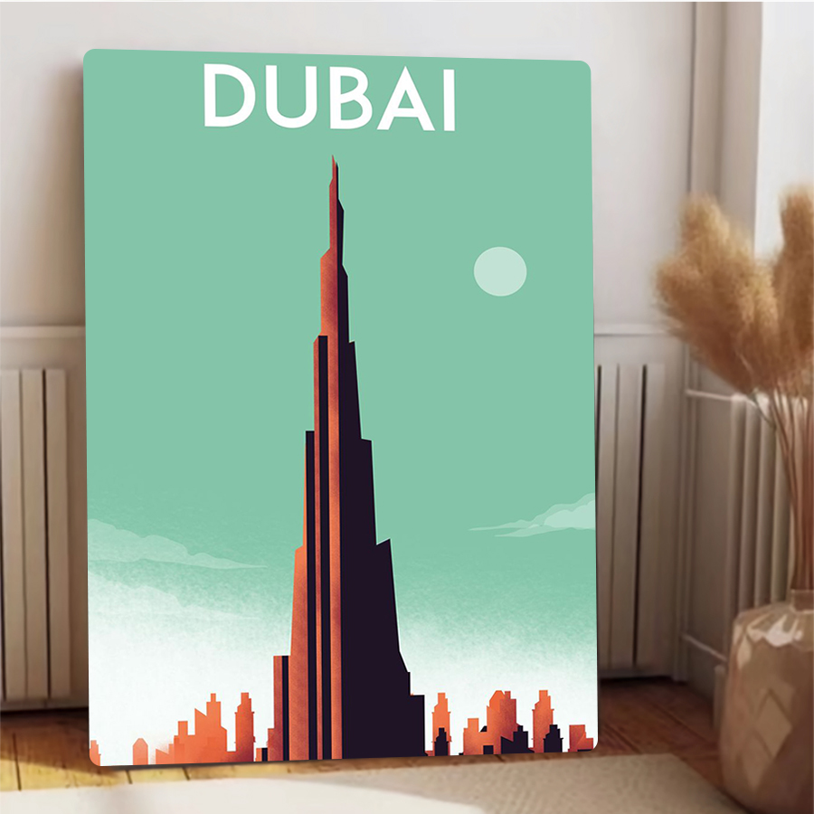 ドバイのスカイラインメタルウォールアート、ブルジュ・ハリファ - Home Office Dubai のレビューと価格