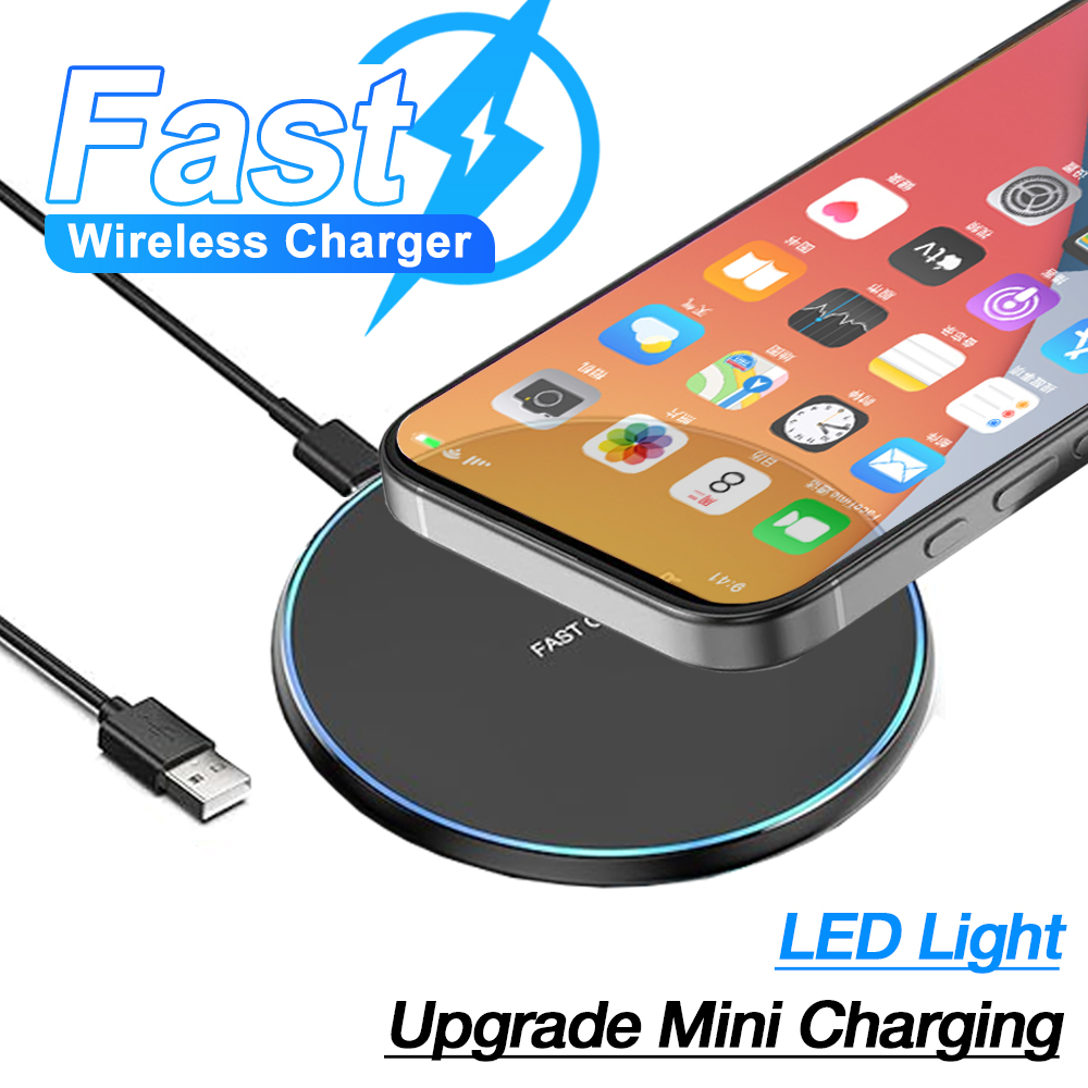 デスクトップミニワイヤレス充電パッドLEDライト iPhon - Desk Charging Station のレビューと価格