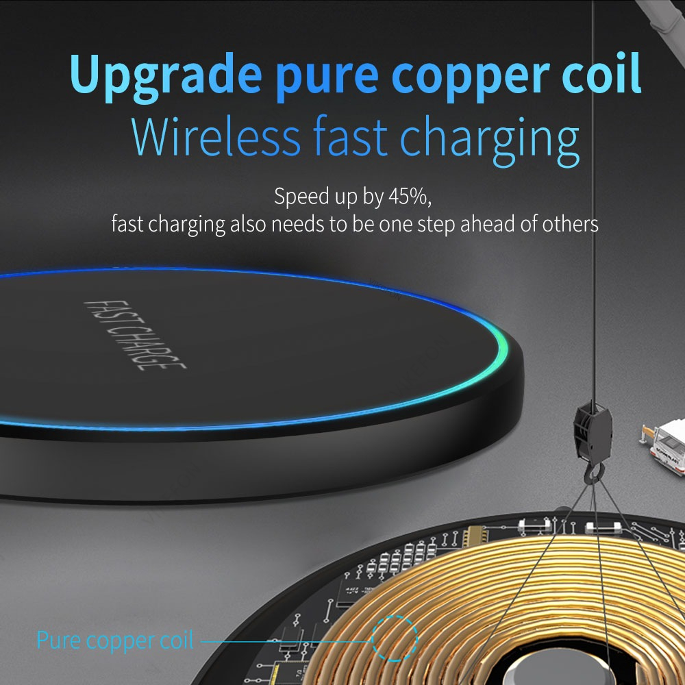 デスクトップミニワイヤレス充電パッドLEDライト iPhon - Desk Charging Station のレビューと価格