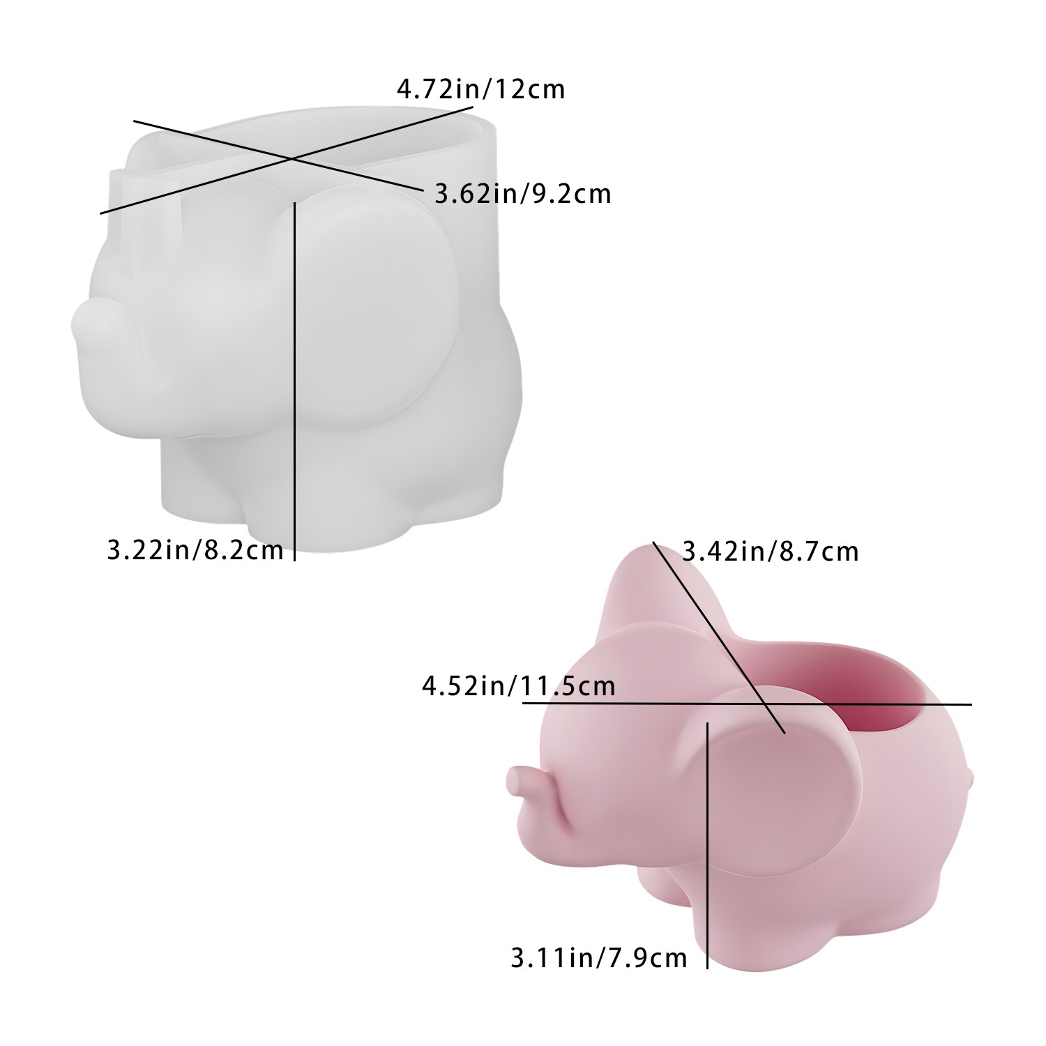 DIY象型収納カップ樹脂型キュートなペンホルダー花瓶飾り石膏 - Pen Holder Organizer のレビューと価格