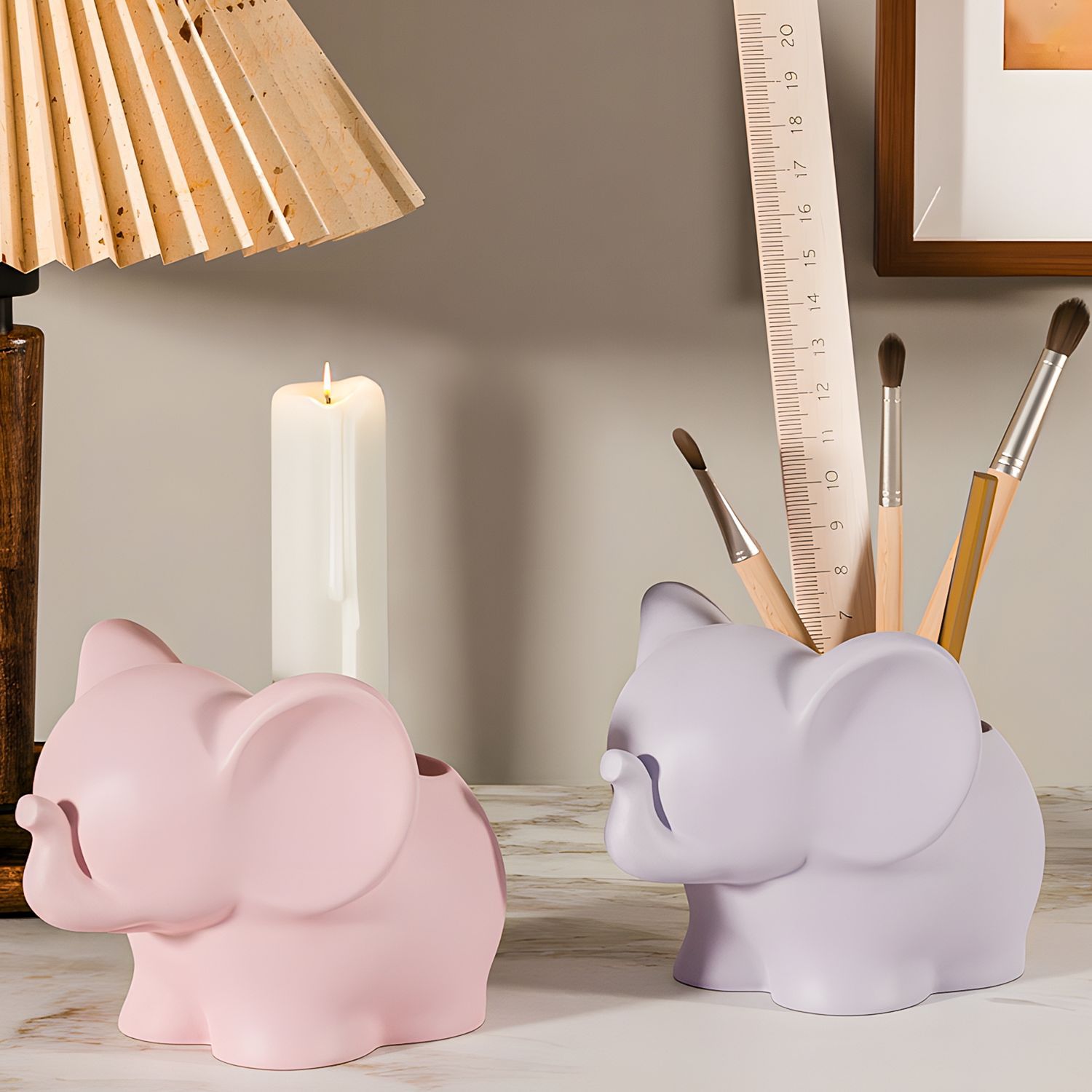 DIY象型収納カップ樹脂型キュートなペンホルダー花瓶飾り石膏 - Pen Holder Organizer のレビューと価格