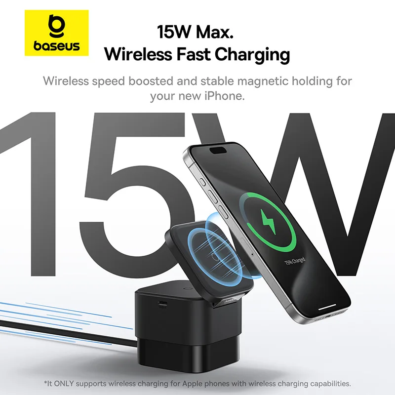 Baseus 3in1 マグネット式ワイヤレス充電スタンド  - Desk Charging Station のレビューと価格