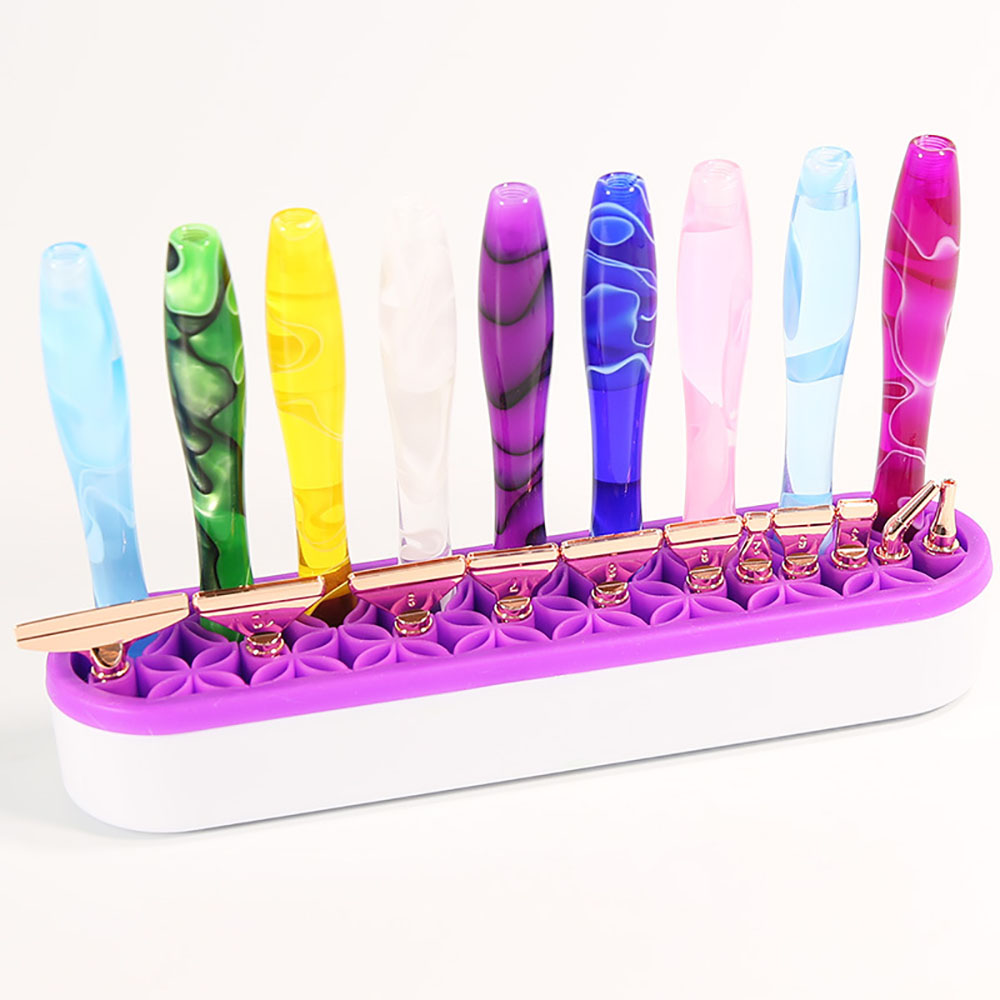 ダイヤモンドペインティングツール用シリコンペンホルダー、レジ - Pen Holder Organizer のレビューと価格