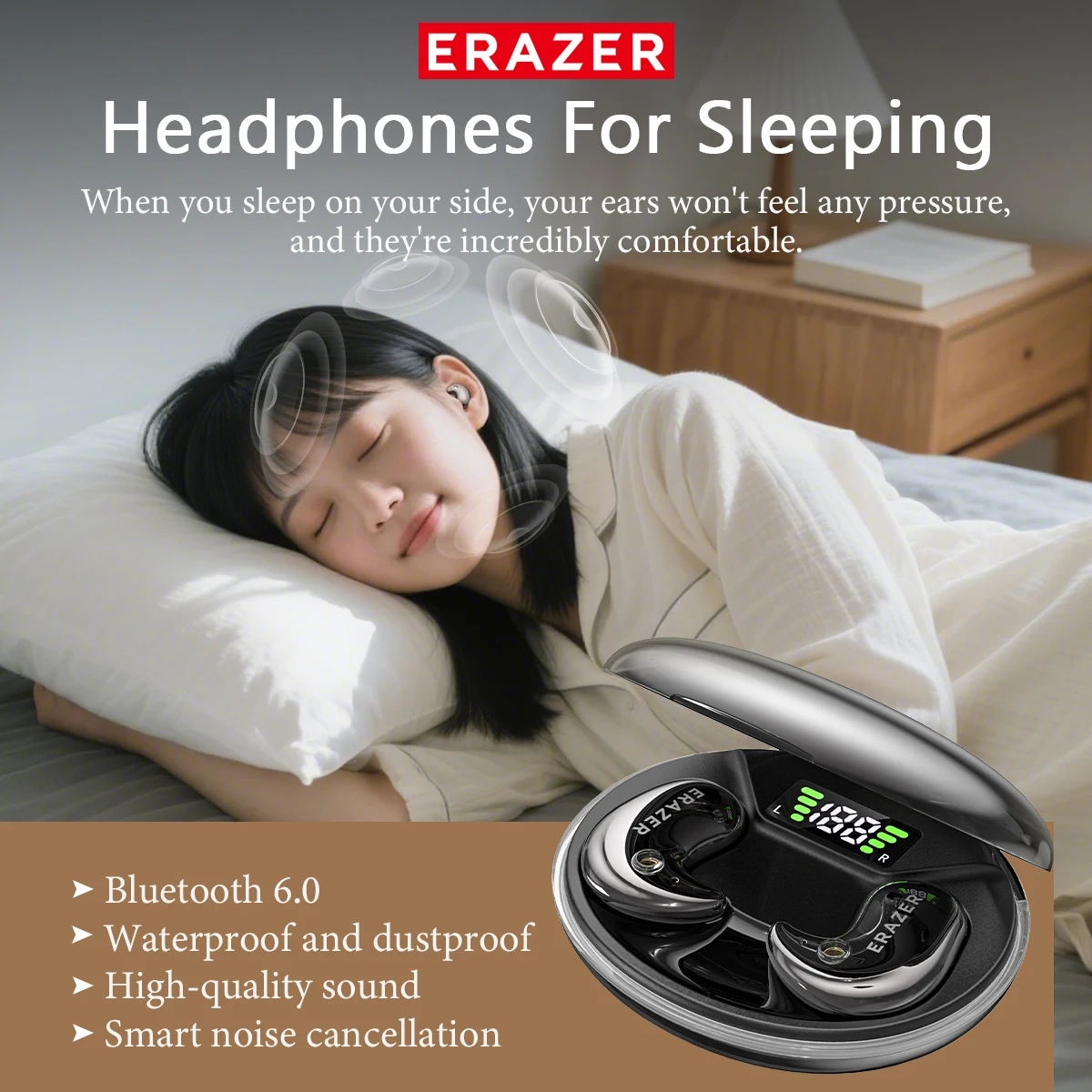 EARZER XF58 インイヤー型Bluetoothヘッド - Noise Canceling Headphones のレビューと価格