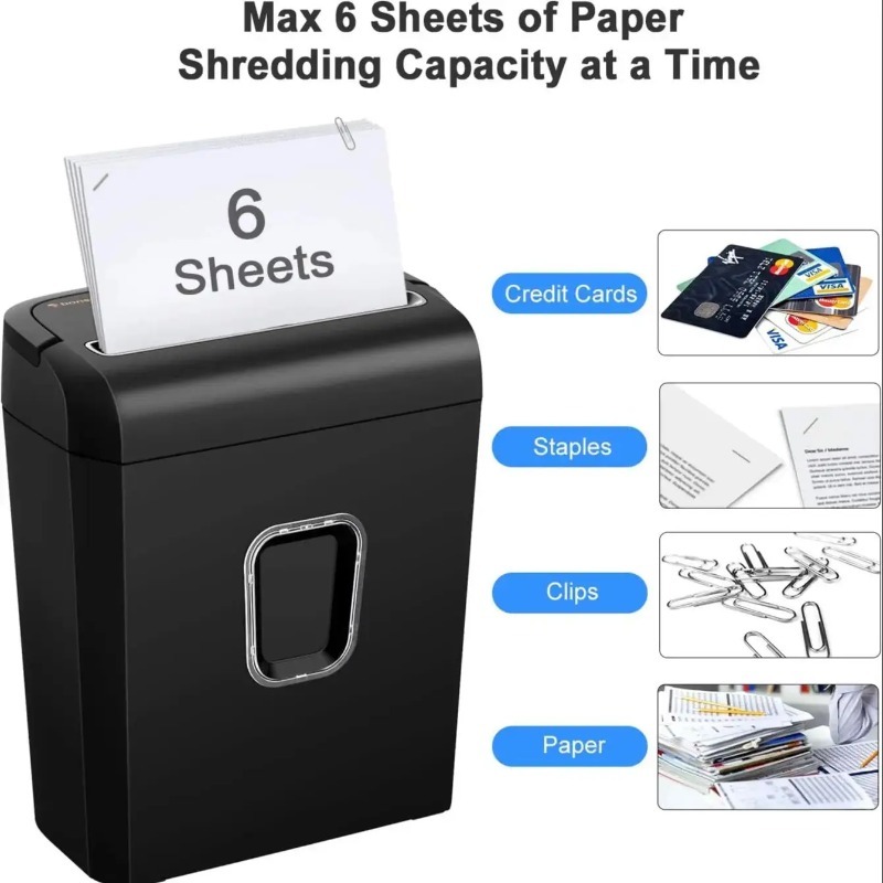 Bonsaii 6枚用マイクロカットシュレッダー、P-4高セ - Home Office Paper Shredder のレビューと価格