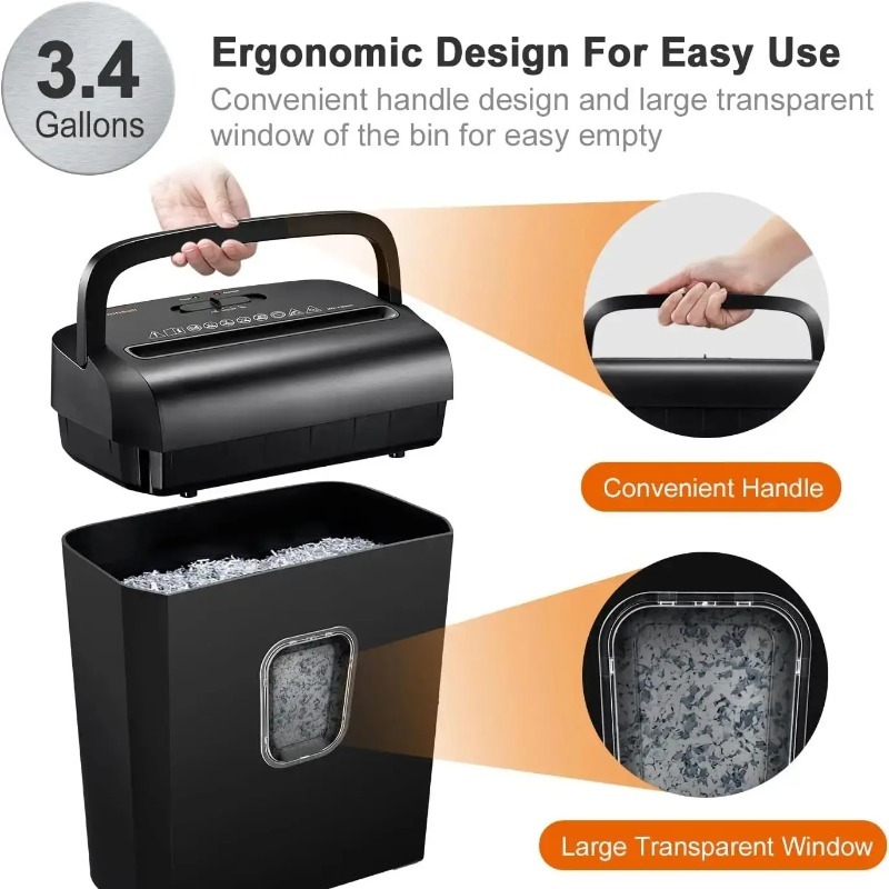 Bonsaii 6枚用マイクロカットシュレッダー、P-4高セ - Home Office Paper Shredder のレビューと価格