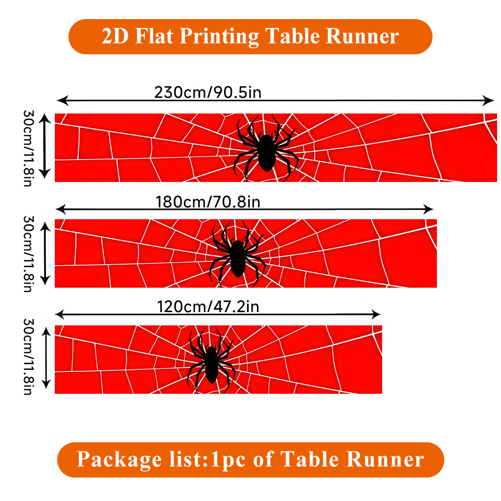 1pc スパイダーウェブ レッドスパイダーテーブルランナー  - Home Office News のレビューと価格