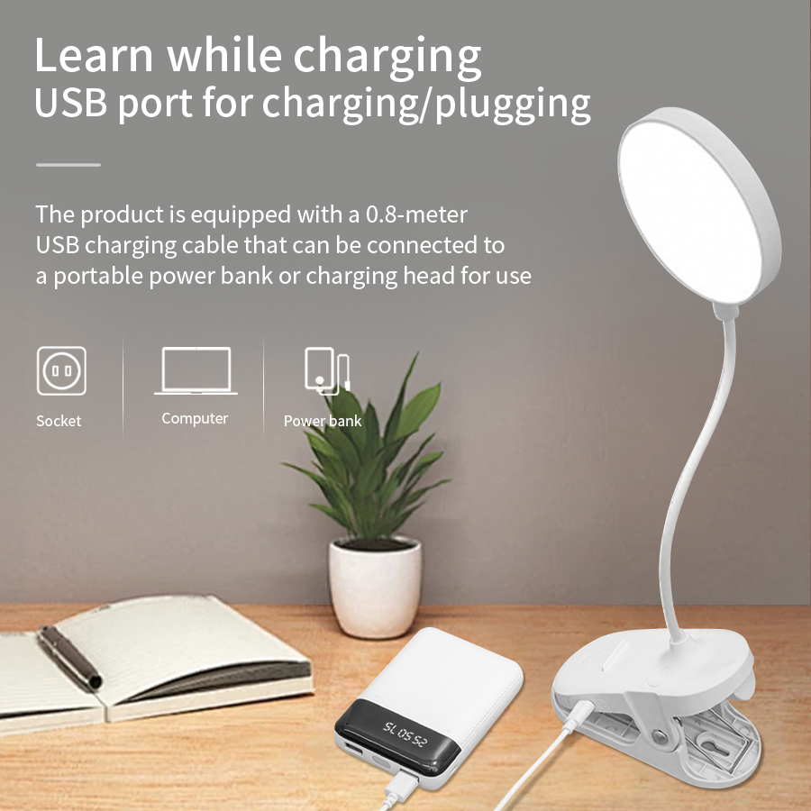 LEDクリップデスクランプ360 °   柔軟なタッチ調光機 - Desk Lamp Led のレビューと価格