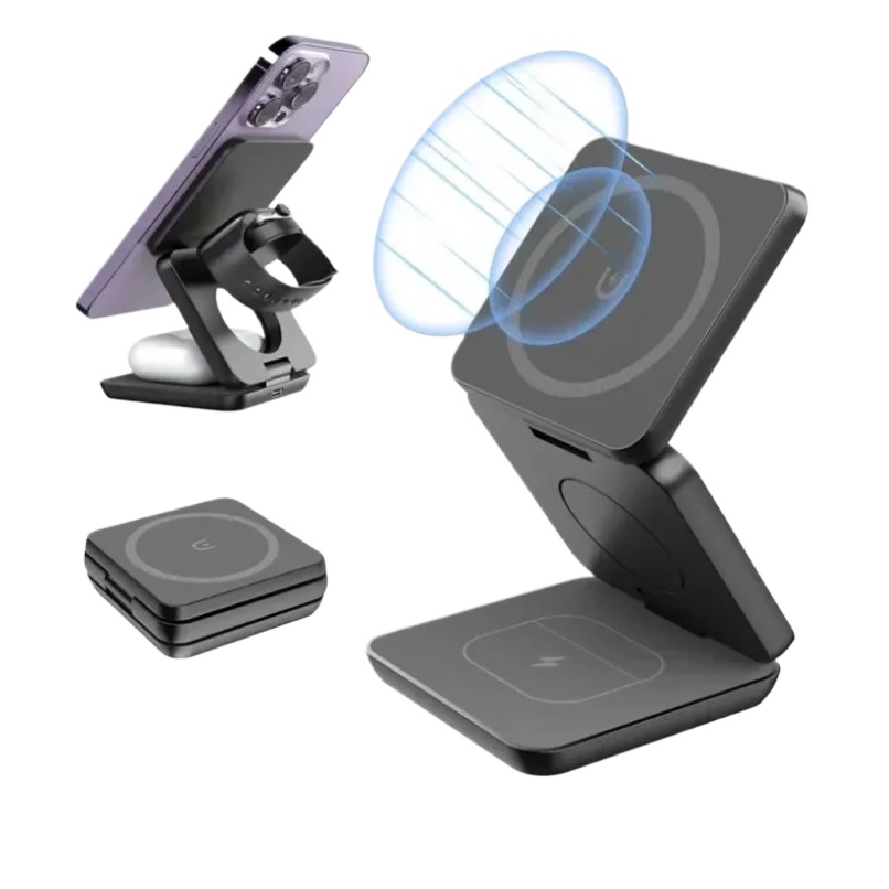 3 in 1折りたたみ式マグネットワイヤレス充電スタンド（M - Desk Charging Station のレビューと価格