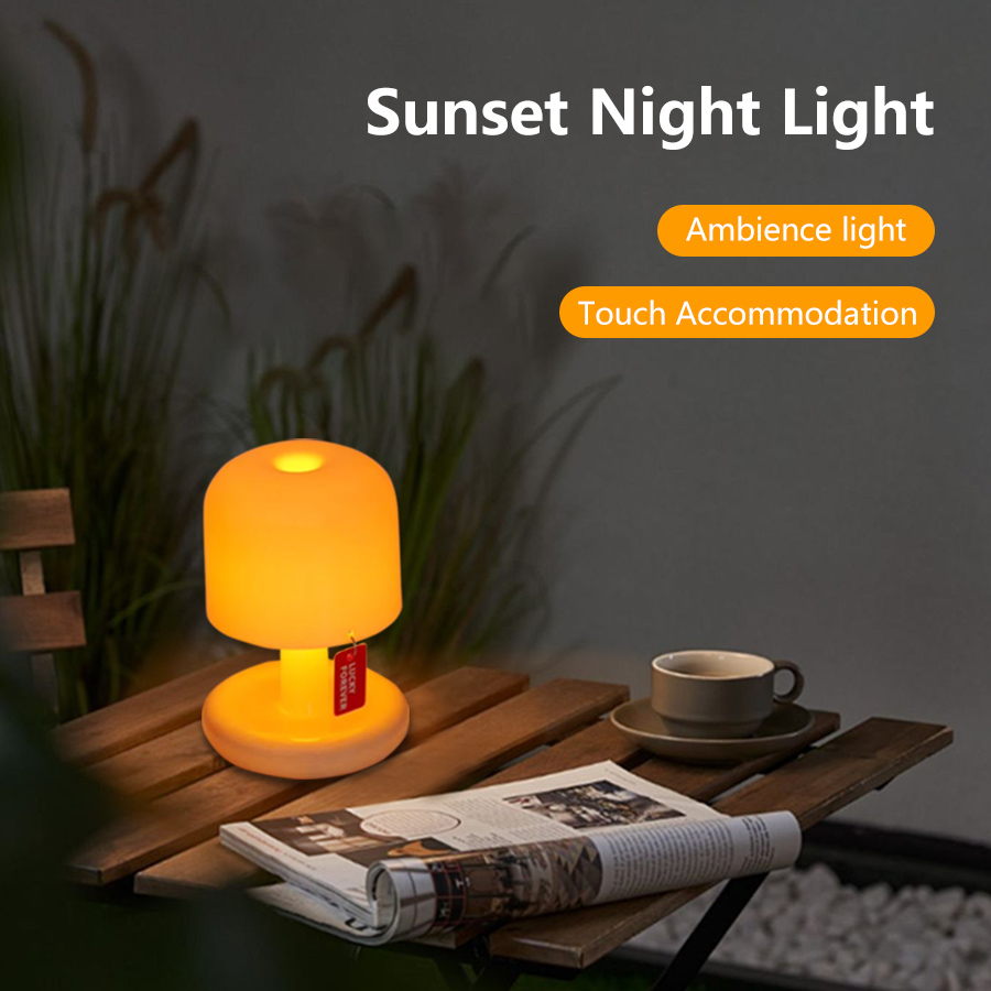 サンセットランプ ミニタッチナイトライト USB-C充電式  - Desk Lamp Led のレビューと価格