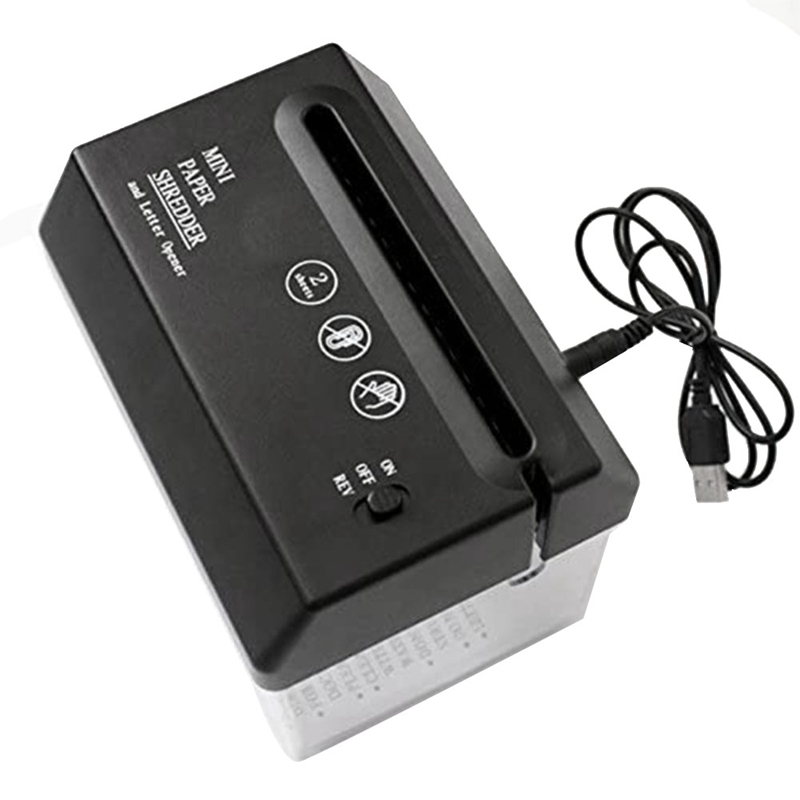 ポータブル電動シュレッダー USB バッテリー駆動シュレッダ - Home Office Paper Shredder のレビューと価格